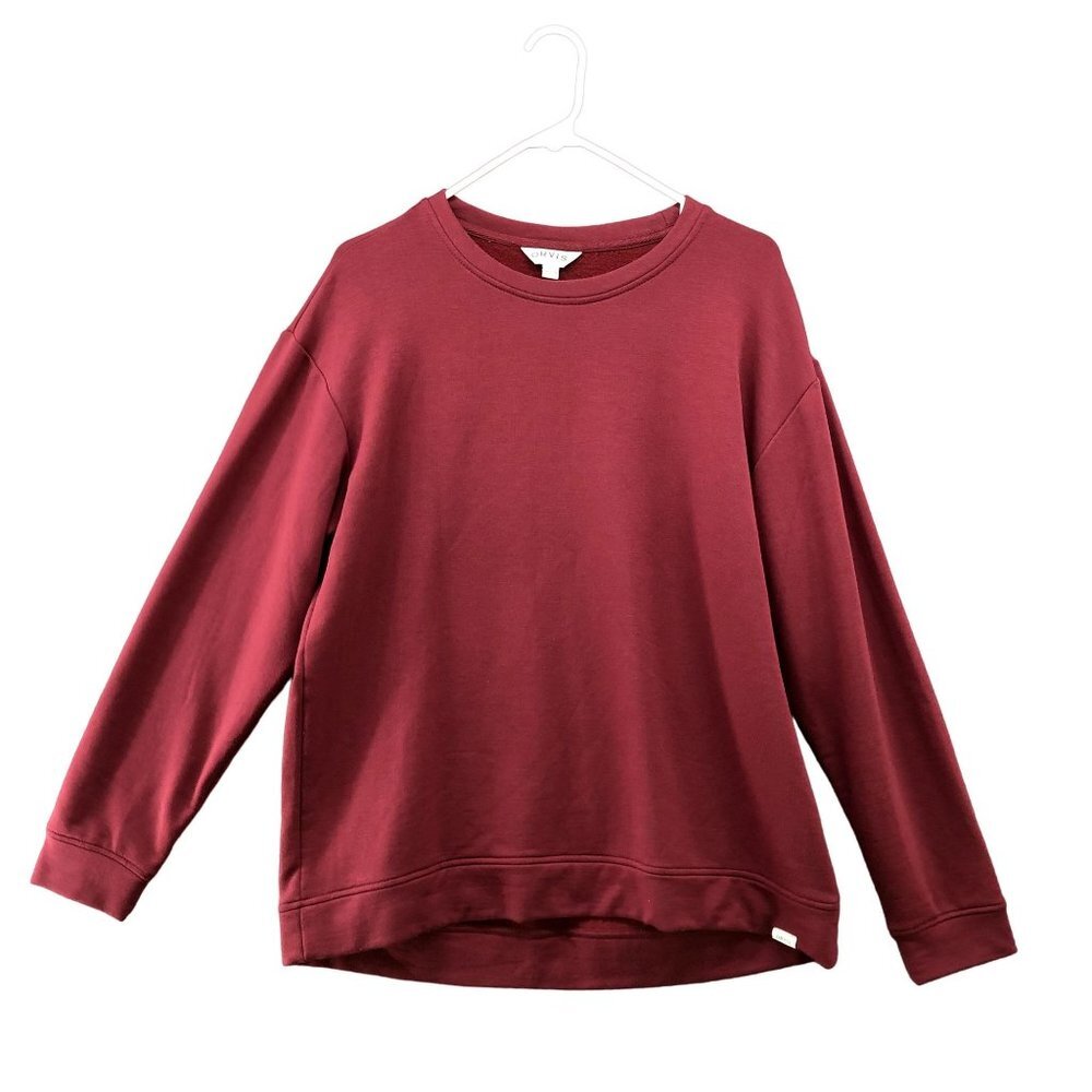 Orvis Sweatshirt Mens Medium M Modal Blend Wine Red Crewneck Pullover Winter